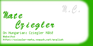 mate cziegler business card